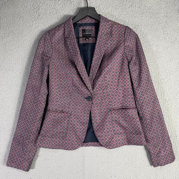 The Limited Women's XS Printed Blazer Geo Pattern Work Jacket Lined Career - Picture 3 of 9